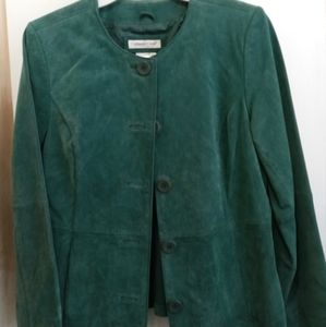 Coldwater Creek Green Suede Jacket
